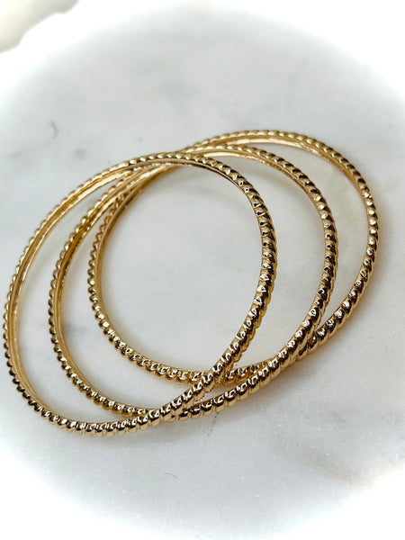 Set of 3 Gold Bangles