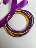 Purple/gold Guitar String Braclets